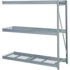 Lyon - 4 Shelf Add-On Waterfall Wire Steel Shelving - 10,000 Lb Capacity, 72" Wide x 96" High x 24" Deep, Dove Gray - Apex Tool & Supply