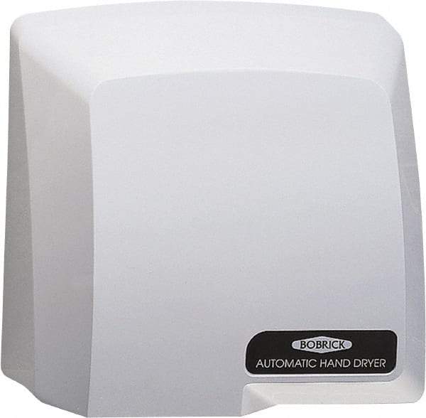 Bobrick - 1725 Watt Gray Finish Electric Hand Dryer - 115 Volts, 13 Amps, 9-5/8" Wide x 11.13" High x 5-7/16" Deep - Apex Tool & Supply