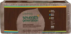 Seventh Generation - 12" Long x 12" Wide, Paper Napkins - 1 Ply, Brown - Apex Tool & Supply