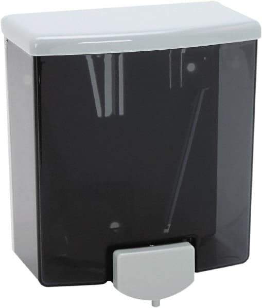 Bobrick - 40 oz Liquid Hand Soap Dispenser - Plastic, Wall Mounted, Black & Gray - Apex Tool & Supply