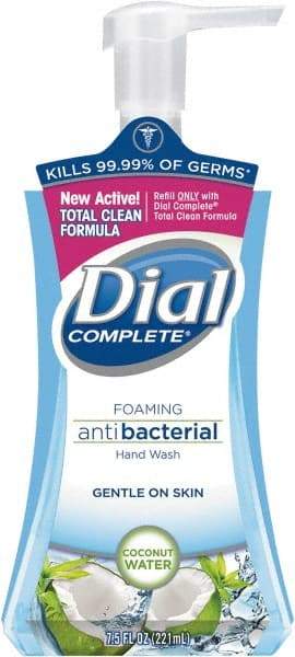 Dial - 7.5 oz Pump Bottle Foam Soap - Blue, Coconut Waters Scent - Apex Tool & Supply