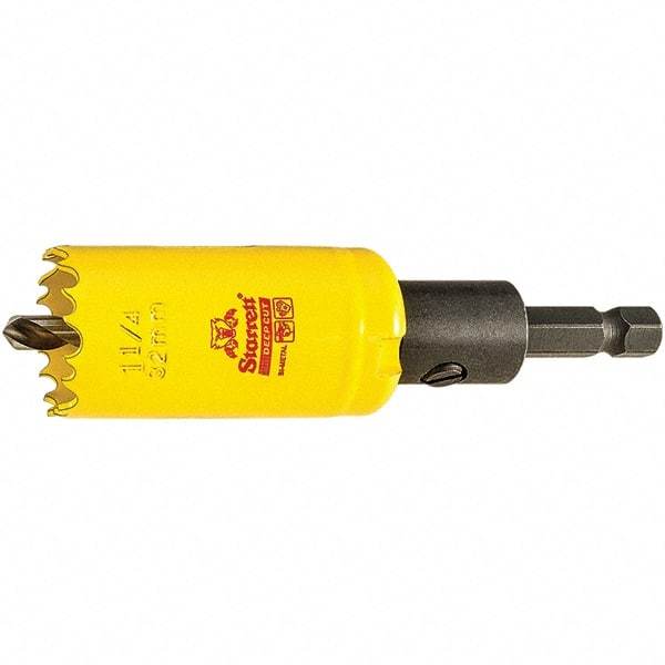 Starrett - 1-1/4" Diam, 2" Cutting Depth, Hole Saw - High Speed Steel Saw, Toothed Edge - Apex Tool & Supply