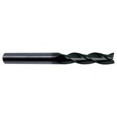 3/8 Dia. x 4 Overall Length 3-Flute Square End Solid Carbide SE End Mill-Round Shank-Center Cut-Super-A - Apex Tool & Supply
