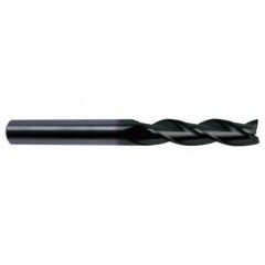 3/8 Dia. x 4 Overall Length 3-Flute Square End Solid Carbide SE End Mill-Round Shank-Center Cut-Super-A - Apex Tool & Supply