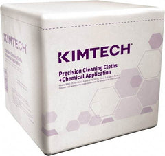 Kimtech - 1/4 Fold Clean Room/Lab/Critical Task Wipes - Poly Pack, 12" x 12-1/2" Sheet Size, White - Apex Tool & Supply