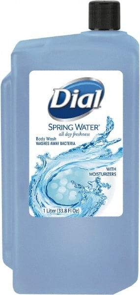 Dial - 1 L Cartridge Spring Water Body Wash - Translucent Blue, Fits Manual Liquid Dispensers - Apex Tool & Supply