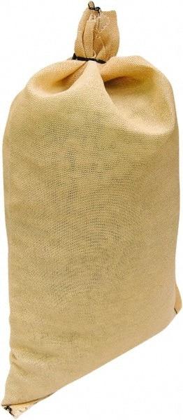Made in USA - 14" Long x 26" High Sand Bag - Desert Tan Acrylic, For Spill Containment - Apex Tool & Supply