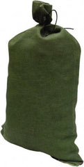 Made in USA - 14" Long x 26" High Sand Bag - Olive Green Polyproplene, For Spill Containment - Apex Tool & Supply