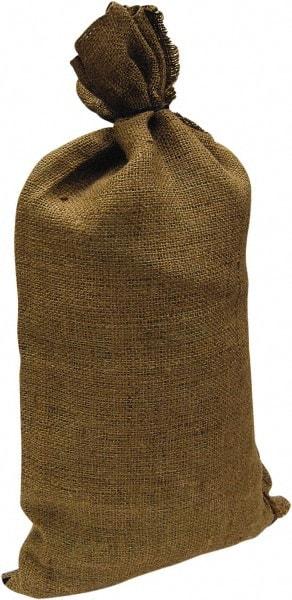 Made in USA - 14" Long x 26" High Sand Bag - Olive Green Burlap, For Spill Containment - Apex Tool & Supply
