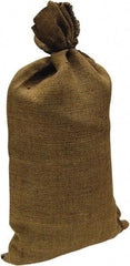 Made in USA - 14" Long x 26" High Sand Bag - Olive Green Burlap, For Spill Containment - Apex Tool & Supply