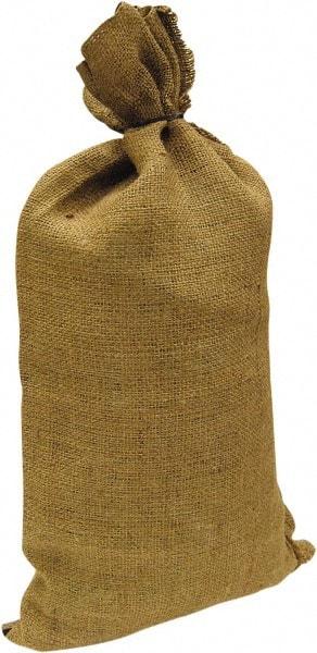 Made in USA - 14" Long x 26" High Sand Bag - Desert Tan Burlap, For Spill Containment - Apex Tool & Supply