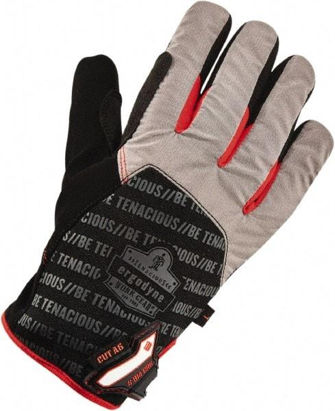 Ergodyne - Size S (7), ANSI Cut Lvl A6, Synthetic Armortex Cut Resistant Gloves - Hook & Loop Cuff, Black, Paired - Apex Tool & Supply