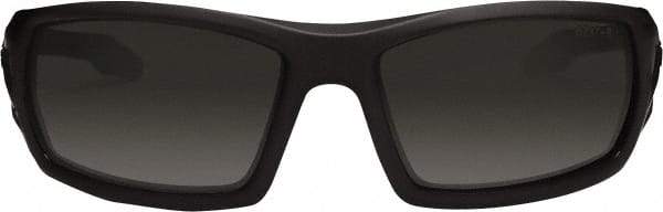 Ergodyne - Smoke Lenses, Framed Safety Glasses - Uncoated Lenses, Matte Black Frame, Size Universal, Wrap Around - Apex Tool & Supply