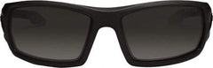 Ergodyne - Smoke Lenses, Framed Safety Glasses - Uncoated Lenses, Matte Black Frame, Size Universal, Wrap Around - Apex Tool & Supply