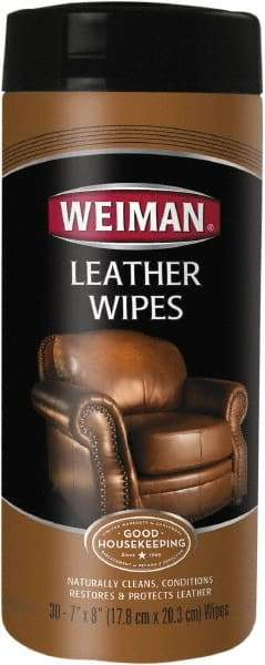 Weiman - Wipes Leather Cleaner - Unscented, Canister Container - Apex Tool & Supply
