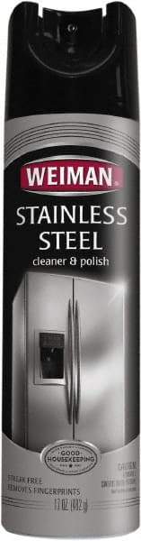 Weiman - 17 fl oz Aerosol Stainless Steel Cleaner & Polish - Unscented, Can Container - Apex Tool & Supply