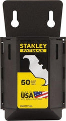 Stanley - 50 Piece, Carbon Steel, Hook Blade - 2-7/16" Long, 0.0235" Blade Thickness - Apex Tool & Supply
