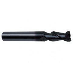 3/16" Dia. - 2" OAL - 45° Helix Super-A Carbide End Mill - 2 FL - Apex Tool & Supply