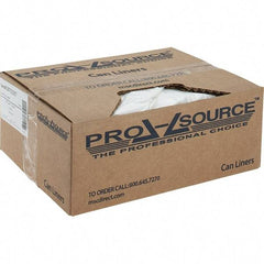 PRO-SOURCE - 2 mil Thick, Heavy-Duty Trash Bags - Linear Low-Density Polyethylene (LLDPE), Flat Pack Dispenser, 38" Wide x 48" High, Clear - Apex Tool & Supply