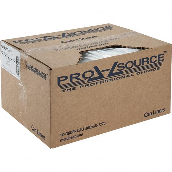 PRO-SOURCE - 1 mil Thick, Heavy-Duty Trash Bags - Linear Low-Density Polyethylene (LLDPE), Flat Pack Dispenser, 15" Wide x 23" High, Clear - Apex Tool & Supply
