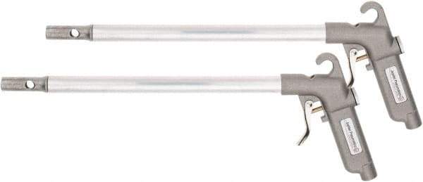 PRO-SOURCE - 150 Max psi High Power Venturi Nozzle Pistol Grip Blow Gun - 1/4 NPT Inlet, 18" Tube Length, Aluminum - Apex Tool & Supply