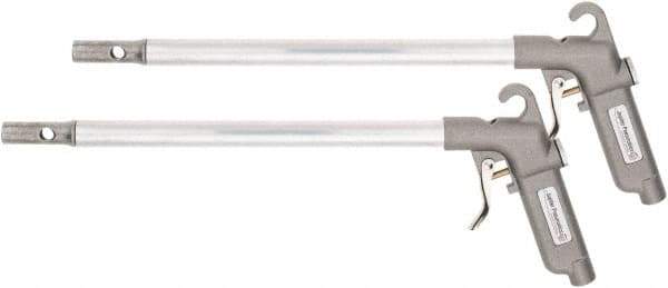 PRO-SOURCE - 150 Max psi High Power Venturi Nozzle Pistol Grip Blow Gun - 1/4 NPT Inlet, 24" Tube Length, Aluminum - Apex Tool & Supply