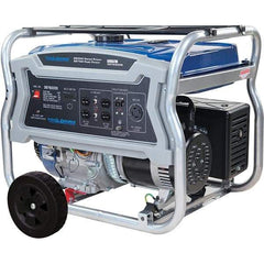 PRO-SOURCE - 6 hr Full Load Time, 5.5 kW, Pull Start, Gasoline Portable Power Generator - 6.6 Gal Tank, 31-1/2" Long x 21.9" Wide x 23.2" Deep, 420 cc Engine - Apex Tool & Supply
