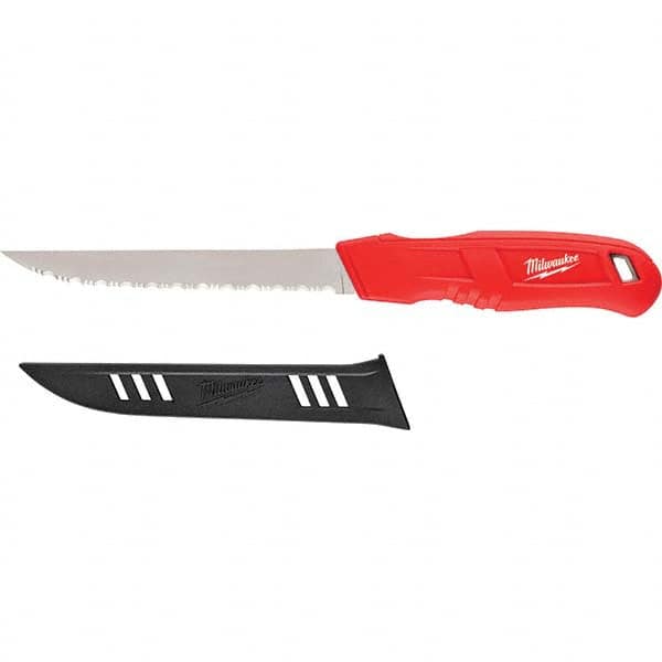 Milwaukee Tool - Fixed Blade Knives Trade Type: Serrated Knife Blade Length (Inch): 6 - Apex Tool & Supply