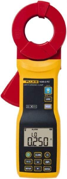 Fluke - 1630-2 FC, CAT III, CAT IV, Digital Earth Ground Clamp Meter with 1.575" Clamp On Jaws - 1000 VAC, 39.99 AC Amps, Measures Leakage Current - Apex Tool & Supply