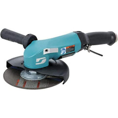 Dynabrade - 7" Wheel Diam, 8,500 RPM, Pneumatic Angle & Disc Grinder - 5/8-11 Spindle, 115 CFM, Adjustable Exhaust - Apex Tool & Supply