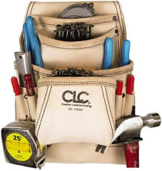 CLC - General Purpose Holster with 10 Pockets - Leather, Natural (Color) - Apex Tool & Supply