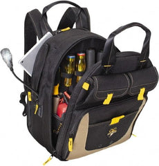 CLC - 36 Pocket Black & Khaki Polyester Backpack Tool Bag - 13" Wide x 10-1/4" Deep x 17" High - Apex Tool & Supply
