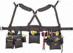 CLC - 29 to 46" Waist Tool Rig - 28 Pocket, Black/Blue, Polyester - Apex Tool & Supply