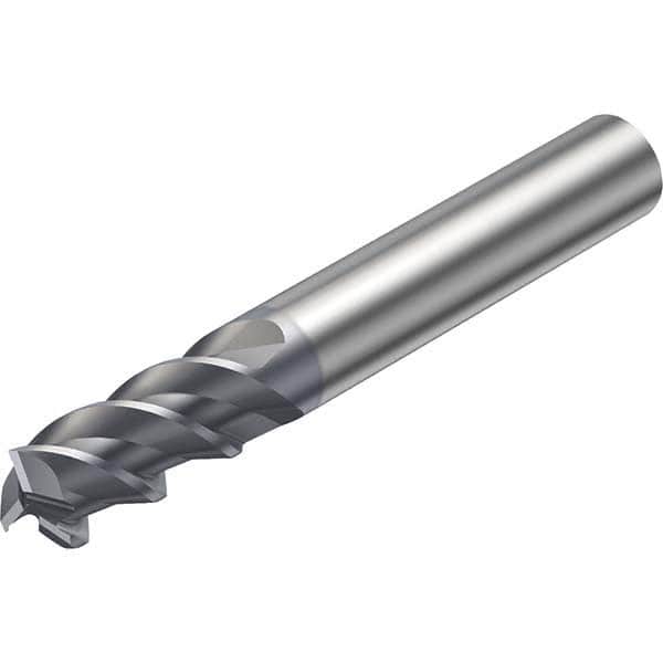 Sandvik Coromant - 1/4" Diam 3 Flute Solid Carbide 0.004" Chamfer Width Corner Chamfer End Mill - Apex Tool & Supply