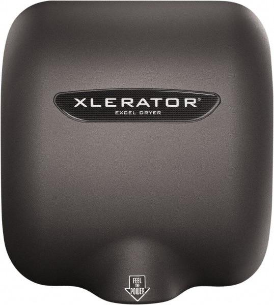 Excel Dryer - 1490 Watt Graphite Finish Electric Hand Dryer - 208/277 Volts, 6.2 Amps, 11-3/4" Wide x 12-11/16" High x 6-11/16" Deep - Apex Tool & Supply