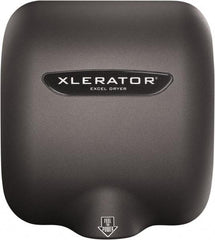 Excel Dryer - 1490 Watt Graphite Finish Electric Hand Dryer - 208/277 Volts, 6.2 Amps, 11-3/4" Wide x 12-11/16" High x 6-11/16" Deep - Apex Tool & Supply