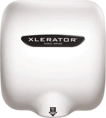 Excel Dryer - 1450 Watt White Finish Electric Hand Dryer - 110/120 Volts, 12.2 Amps, 11-3/4" Wide x 12-11/16" High x 6-11/16" Deep - Apex Tool & Supply