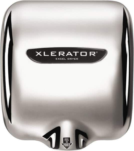 Excel Dryer - 1450 Watt Silver Finish Electric Hand Dryer - 110/120 Volts, 12.2 Amps, 11-3/4" Wide x 12-11/16" High x 6-11/16" Deep - Apex Tool & Supply
