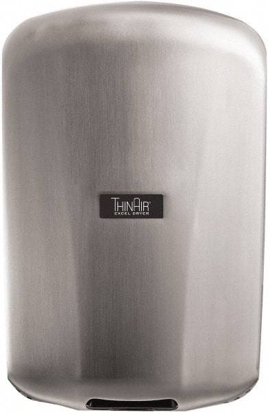 Excel Dryer - 915 Watt Silver Finish Electric Hand Dryer - 110/120 Volts, 7.7 Amps, 9-5/32" Wide x 13-15/16" High x 4" Deep - Apex Tool & Supply