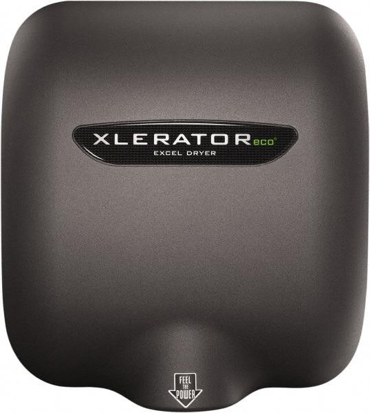 Excel Dryer - 500 Watt Graphite Finish Electric Hand Dryer - 208/277 Volts, 2.2 Amps, 11-3/4" Wide x 12-11/16" High x 6-11/16" Deep - Apex Tool & Supply