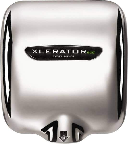 Excel Dryer - 530 Watt Silver Finish Electric Hand Dryer - 110/120 Volts, 4.5 Amps, 11-3/4" Wide x 12-11/16" High x 6-11/16" Deep - Apex Tool & Supply