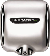 Excel Dryer - 530 Watt Silver Finish Electric Hand Dryer - 110/120 Volts, 4.5 Amps, 11-3/4" Wide x 12-11/16" High x 6-11/16" Deep - Apex Tool & Supply
