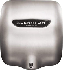 Excel Dryer - 1490 Watt Silver Finish Electric Hand Dryer - 208/277 Volts, 6.2 Amps, 11-3/4" Wide x 12-11/16" High x 6-11/16" Deep - Apex Tool & Supply