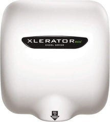 Excel Dryer - 530 Watt White Finish Electric Hand Dryer - 110/120 Volts, 4.5 Amps, 11-3/4" Wide x 12-11/16" High x 6-11/16" Deep - Apex Tool & Supply