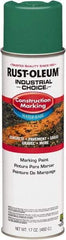Rust-Oleum - 17 fl oz Green Paint & Primer - 400' Coverage at 1" Wide, Water-Based Formula, >500 gL VOC - Apex Tool & Supply
