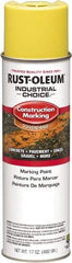 Rust-Oleum - 17 fl oz Yellow Paint & Primer - 400' Coverage at 1" Wide, Solvent Base Formula, >500 gL VOC - Apex Tool & Supply