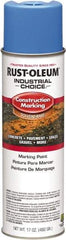 Rust-Oleum - 17 fl oz Blue Paint & Primer - 400' Coverage at 1" Wide, Solvent Base Formula, >500 gL VOC - Apex Tool & Supply