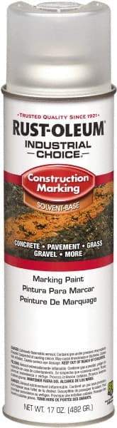 Rust-Oleum - 17 fl oz Clear Paint & Primer - 400' Coverage at 1" Wide, Solvent Base Formula, >500 gL VOC - Apex Tool & Supply