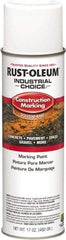 Rust-Oleum - 17 fl oz White Paint & Primer - 400' Coverage at 1" Wide, Solvent Base Formula, >500 gL VOC - Apex Tool & Supply