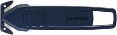 Martor USA - Recessed/Hook Blade Safety Utility Knife - Dark Blue Poly-Steel Handle, 1 Blade Included - Apex Tool & Supply